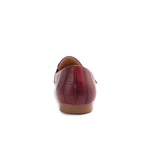 Textured Leather Flat Loafer