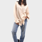 Beige Long Sleeve Satin Shirt