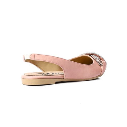 Slingback Strass Flat Shoes