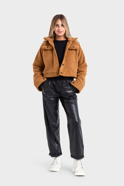 Brown Teddy Fur Jacket