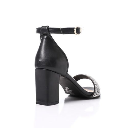 Black Ankle Buckle Soiree Sandal
