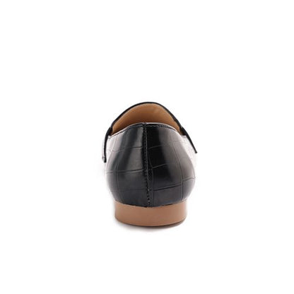 Textured Leather Flat Loafer