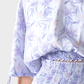 Lavender V Neck Midi Printed Dress, Set of 2