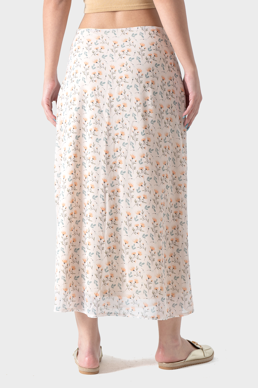 Okoye Maxi Floral Printed Skirt