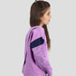 Violet Cross Crop Back Sweatshirt for Girls