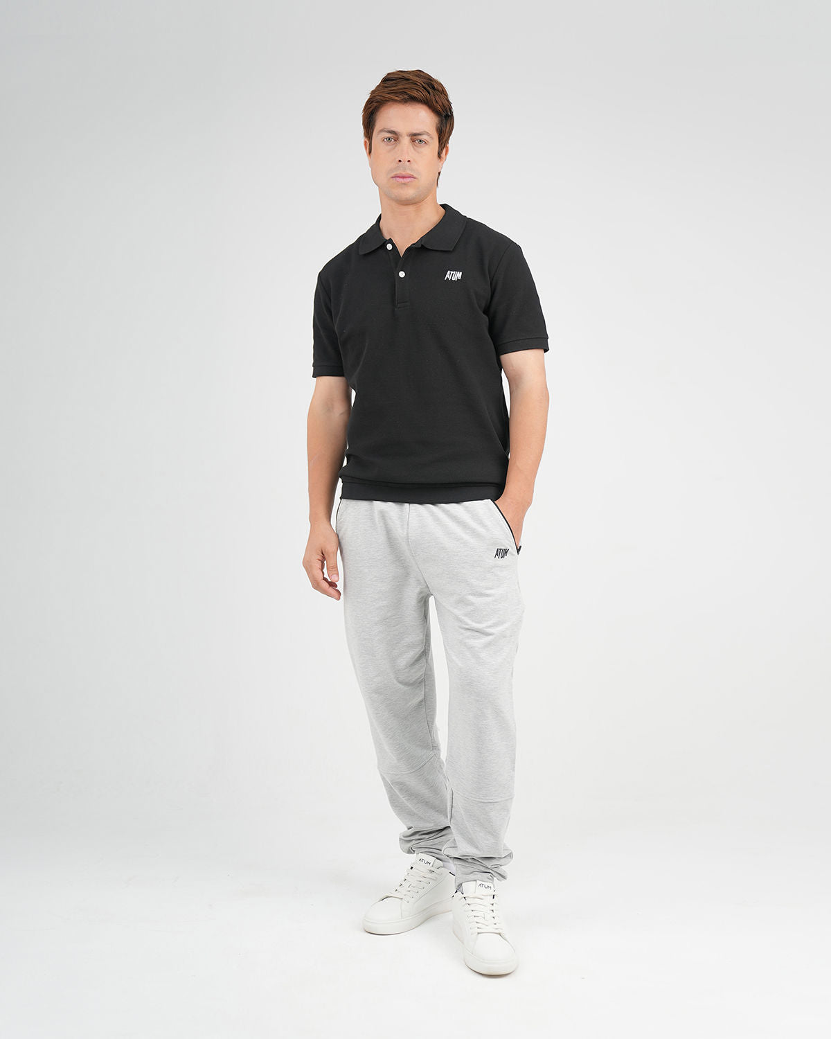 ATUM| Regular Fit Men's Polo T-Shirt - Black