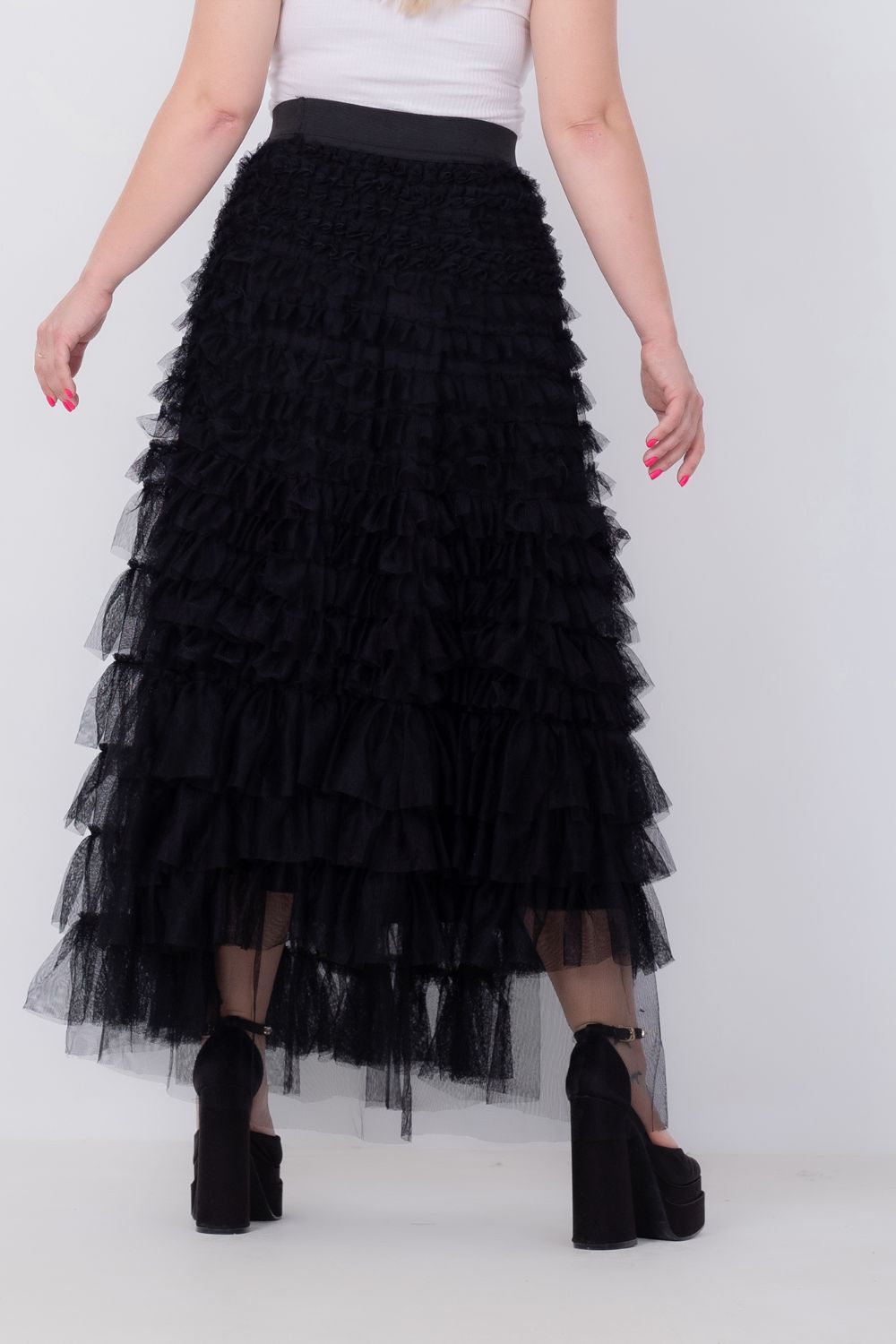 Miss Venus Fluffy Tulle Maxi Skirt