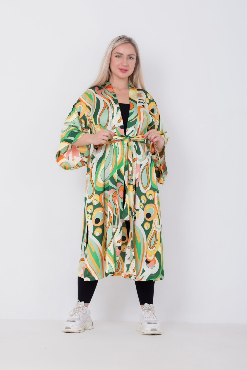 Miss Venus Colorful Maxi Cardigan