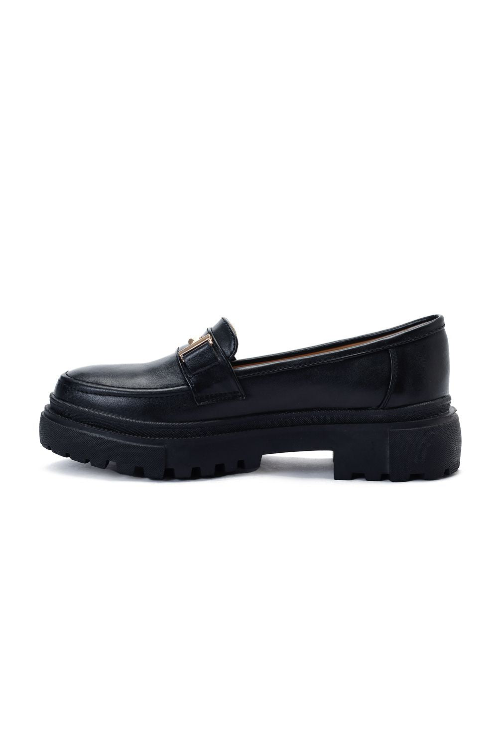 XO Style Chunky Heel Loafer Shoes