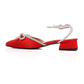 XO Style Strassed Strap Slingback Heeled Shoes