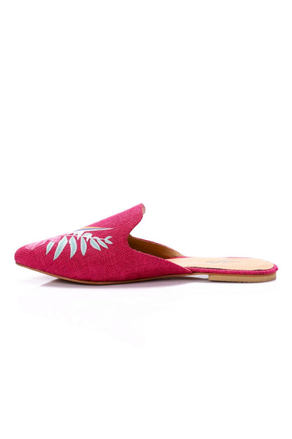 Japanese Flowers Printed Mules