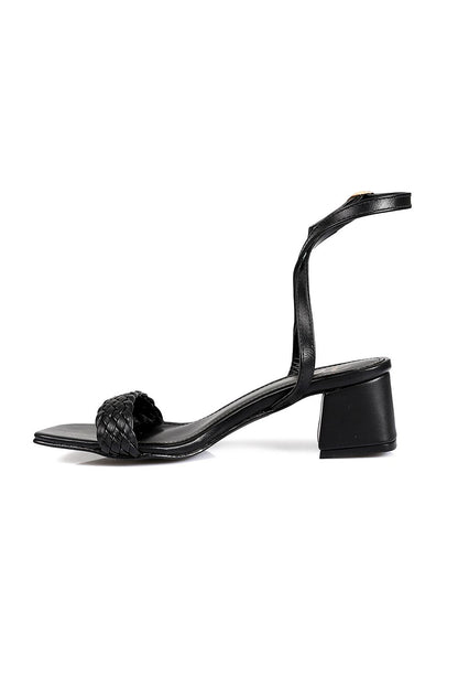 Black Trendy Braided Sandal