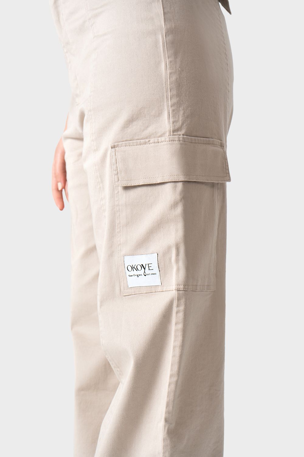 Okoye Beige Cargo Pants