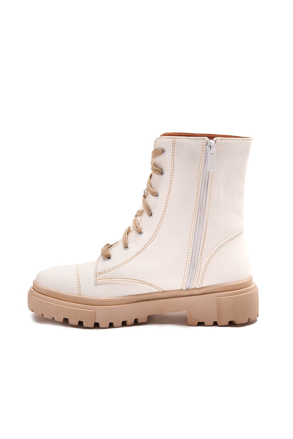 XO Style Combat Boot with Side Zip-Up