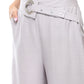 Mr.Joe Wide Leg Pants with Buckle Belt