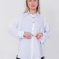 Miss Venus Silver Buttoned Shirt Blouse