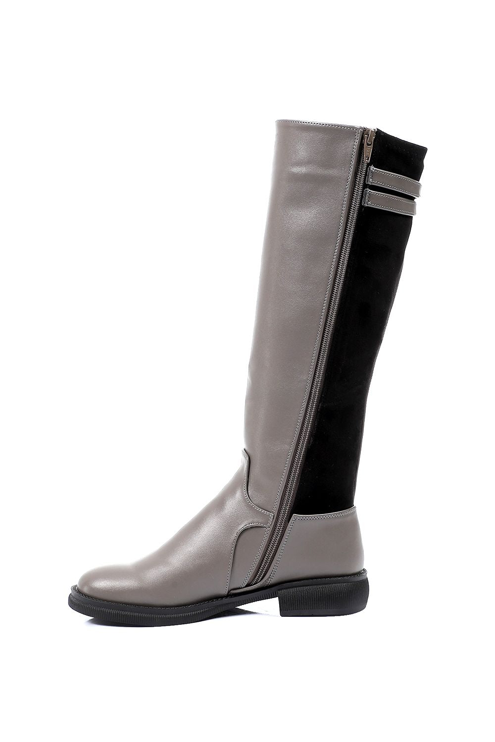 Mr.Joe Bi-Tone Side Zipper knee High Boot