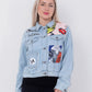 Miss Venus Casual Printed Denim Jacket