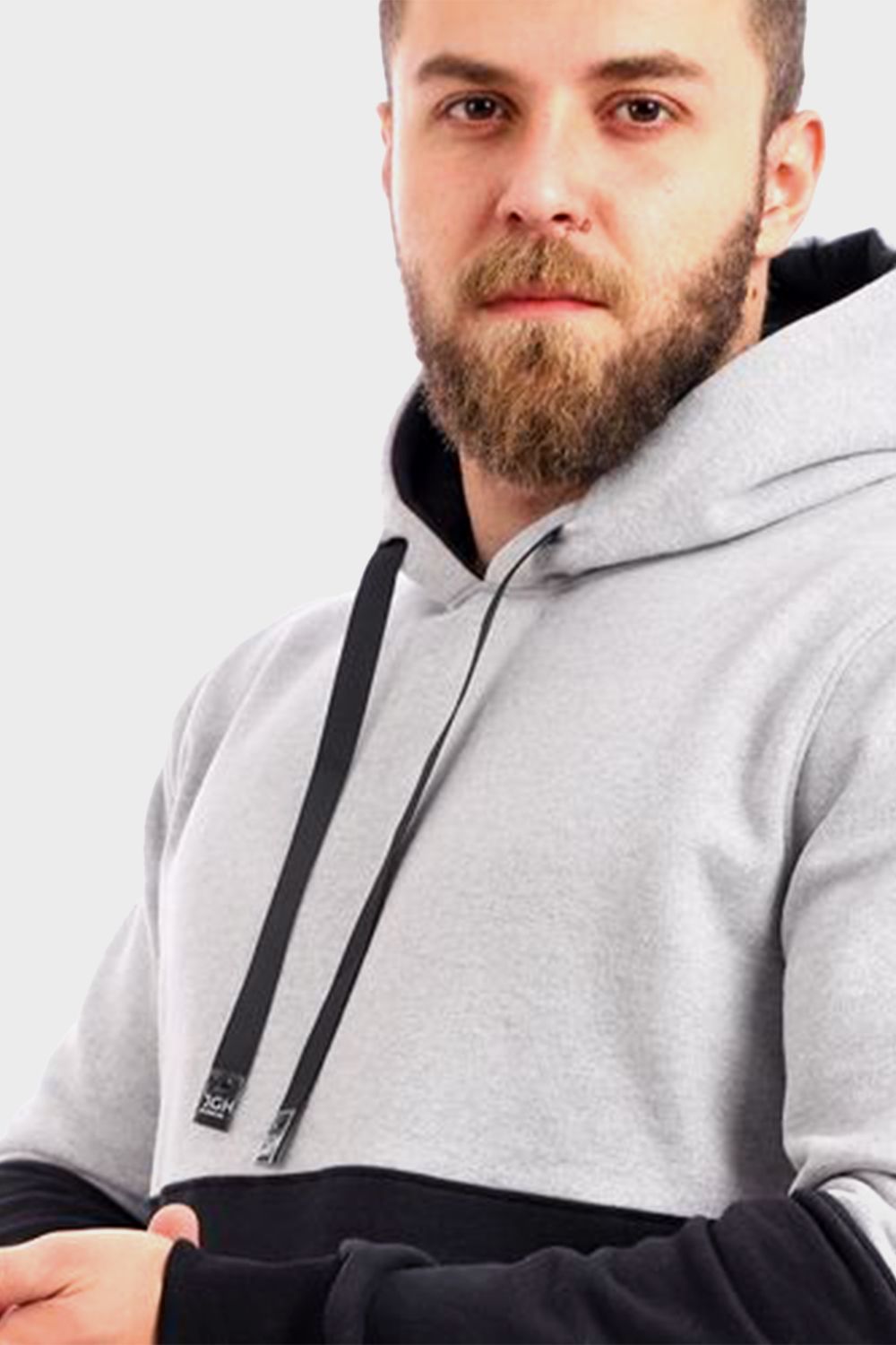 Izor Bi Tone Hoodie With Drawstring