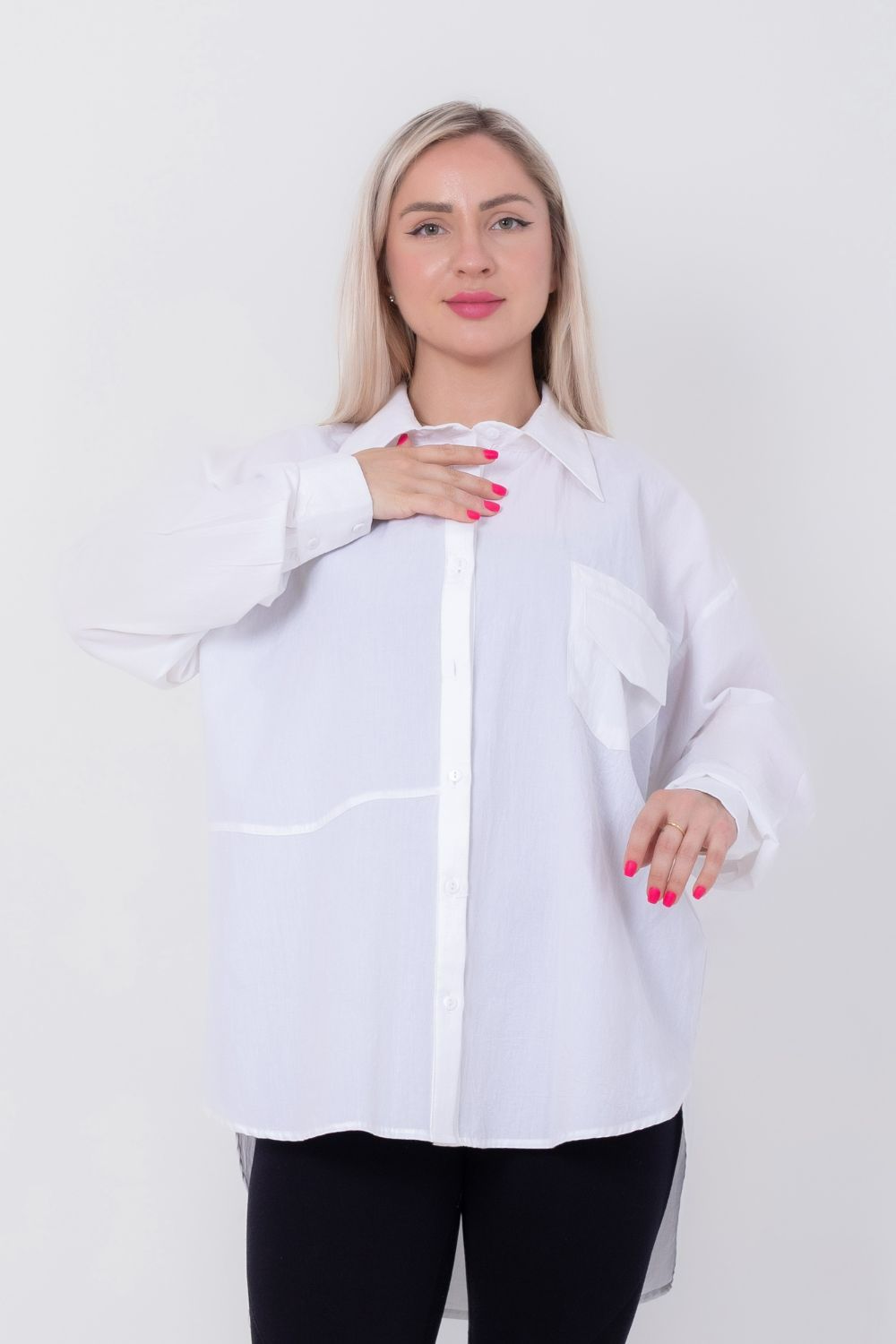 Miss Venus Basic Shirt with Side Flap Pocket