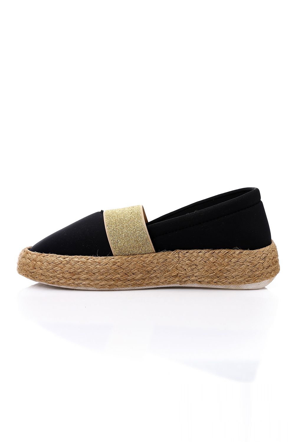 Mr.Joe Elastic Glittery Strap Espadrilles