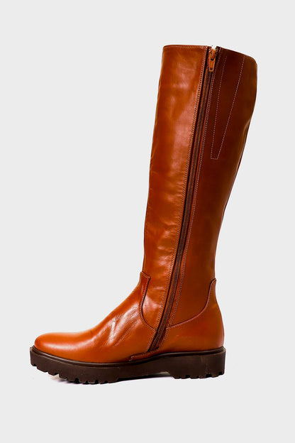 Knee-High Boot with Zipper