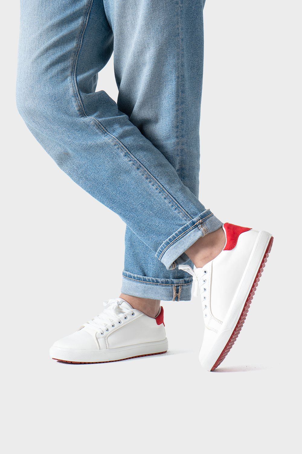 Okoye White Plain Sneakers