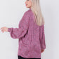 Miss Venus Patterned Satin Chiffon Printed Blouse