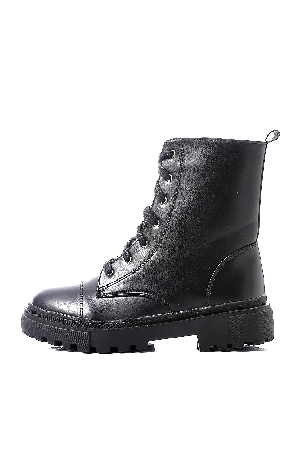 XO Style Combat Boot with Side Zip-Up