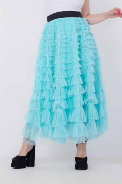 Fluffy Tulle Maxi Skirt
