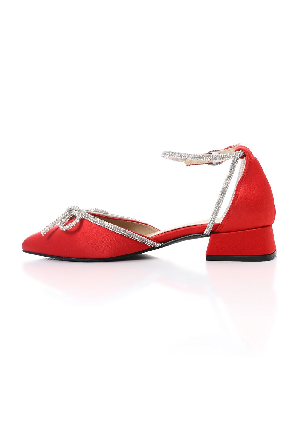 XO Style Fashionable Strassed Strap Heeled Shoes