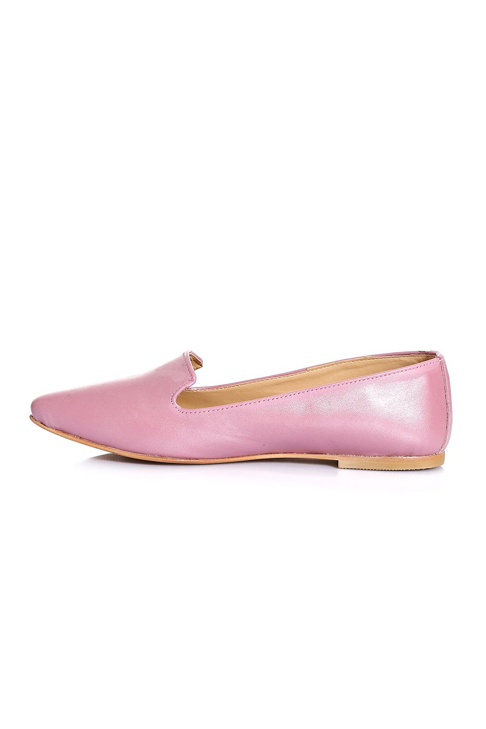 Pointed Toe Cap Genuine Leather Ballerina