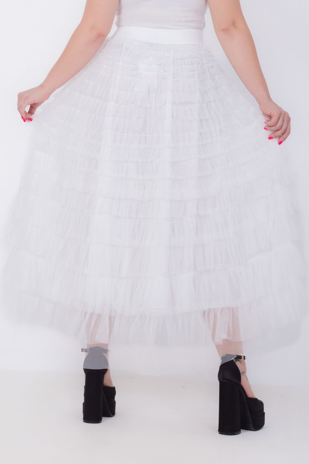 Miss Venus Fluffy Tulle Maxi Skirt