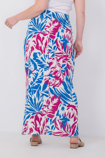 Summer Floral Linen Skirt