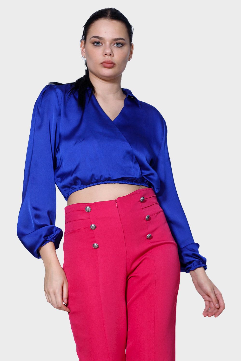 Miss Venus Fashionable Cropped Blouse