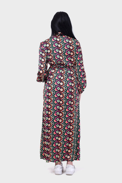 Patterned Croisee Dress