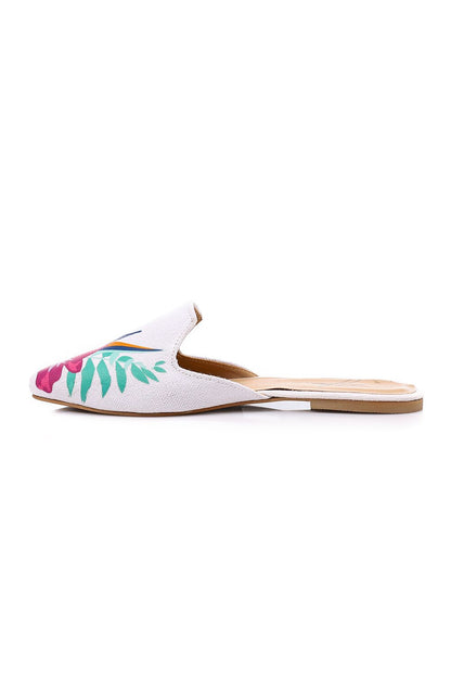 Japanese Flowers Printed Mules