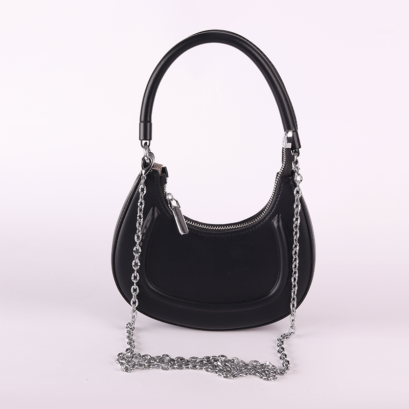 Black Mini Shoulder Bag with Chain