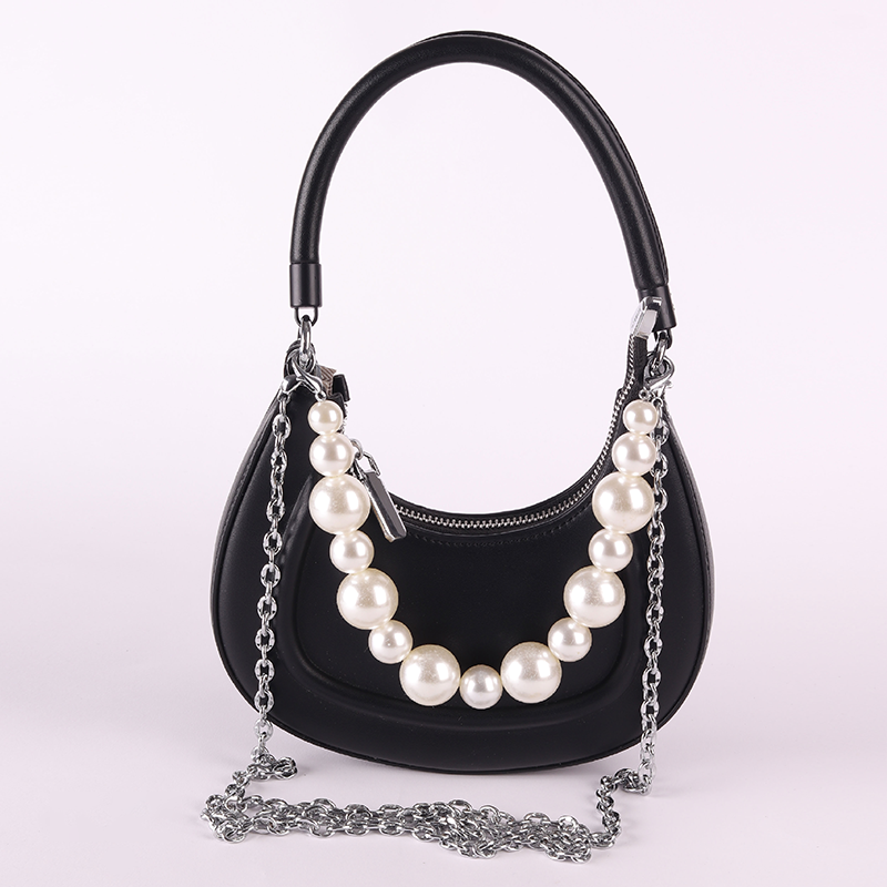 Black Mini Shoulder Bag with Chain