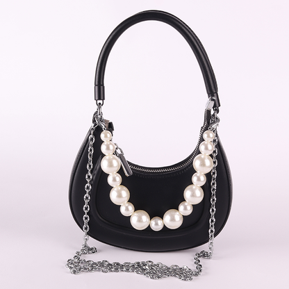 Black Mini Shoulder Bag with Chain