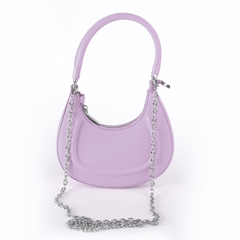 Light Purple Mini Shoulder Bag with Chain