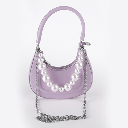 Light Purple Mini Shoulder Bag with Chain