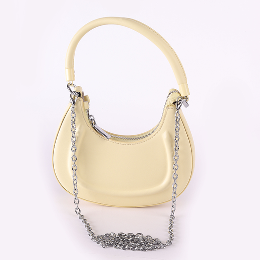 Yellow Mini Shoulder Bag with Chain