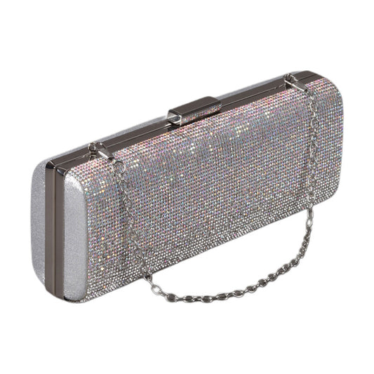 Silver Shiny Soiree Clutch