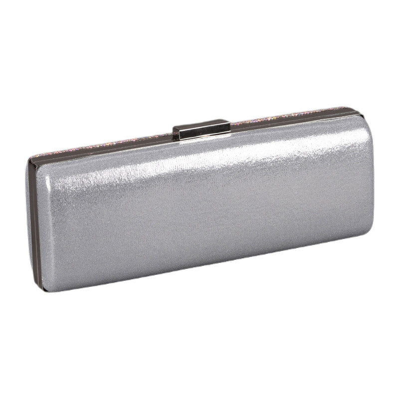 Silver Shiny Soiree Clutch