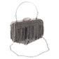 Soiree Clutch with Shiny Rhinestones Strips