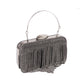 Soiree Clutch with Shiny Rhinestones Strips