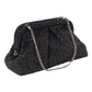 Black Soiree Clutch with Chain Handle