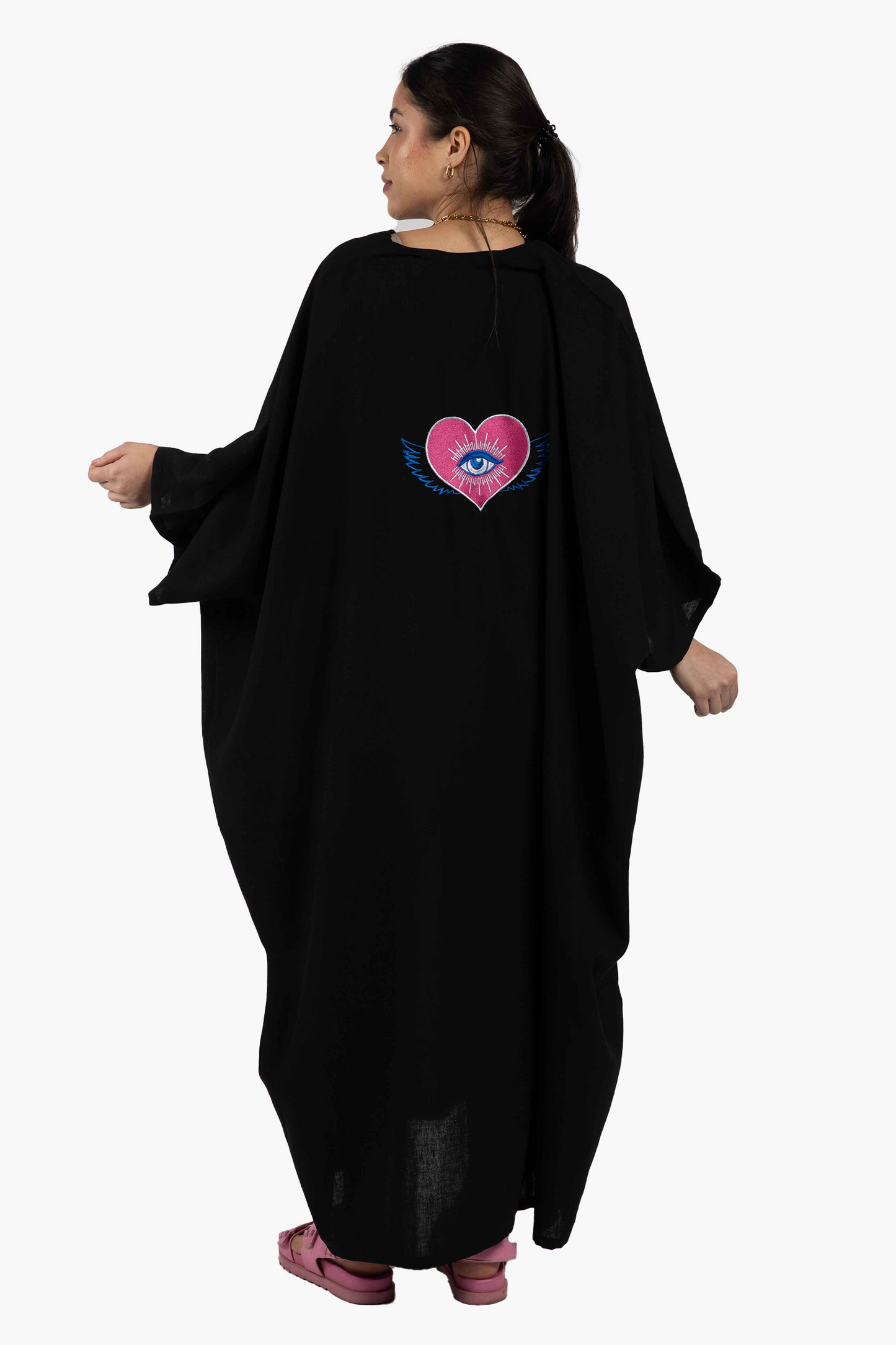 Deep V-Neck Abaya