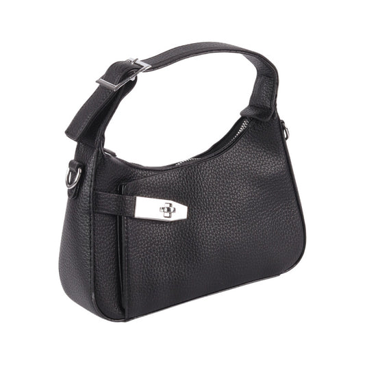 Black Handbag Small Purse with Extra Handle